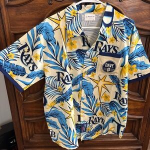 Tampa Bays Rays Commemorative Dave Wills  Hawaiian shirt